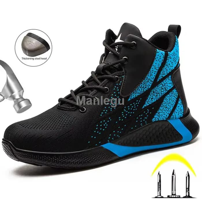 Bottes de travail chaussures de sécurité à bout en acier hommes femmes chaussures de travail baskets légères Anti-crevaison chaussures de sécurité hommes bottes indestructibles