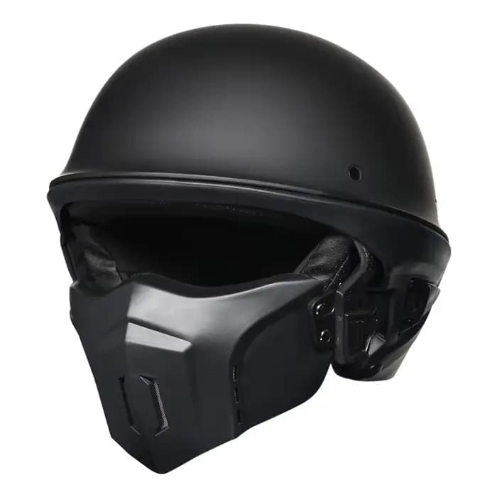 Malakas na lokomotiko buong casque rétro motorsiklo