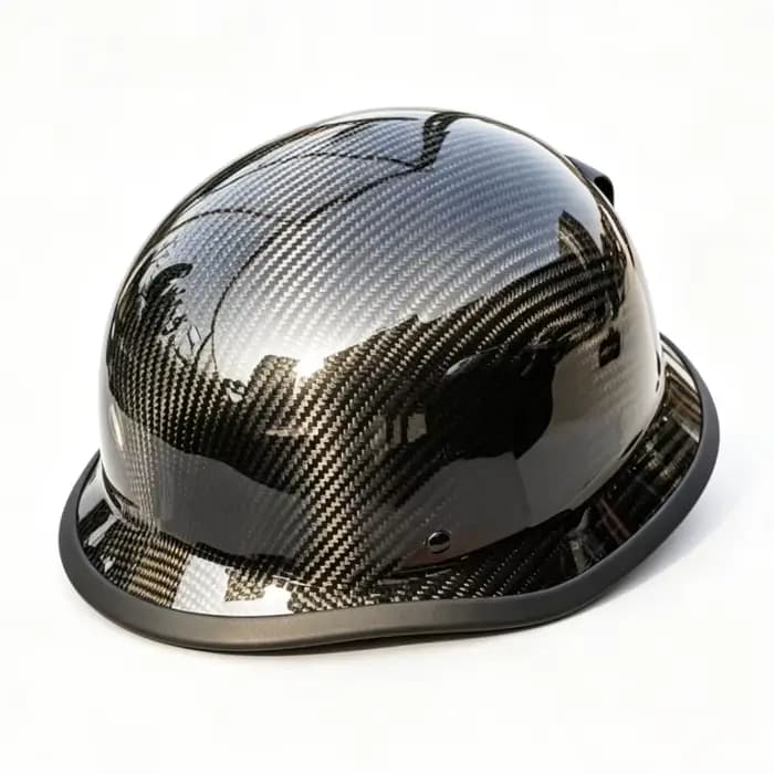 Casque de moto rétro en fibre de carbone 3K véritable noir brillant pour homme