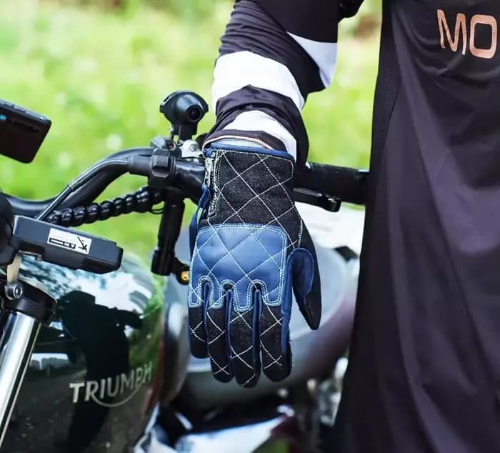 Gants de moto vintage Uglybros en cuir véritable