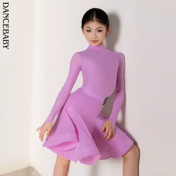 Robe de danse latine personnalisée pour filles, Rumba, Chacha, Cowboy, Samba, Danse de combat, Performance, Compétition, Ensemble en velours DAS772