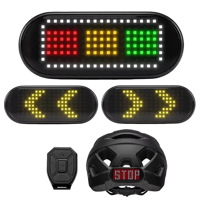 Feu arrière de moto programmable avec écran LED pour casque