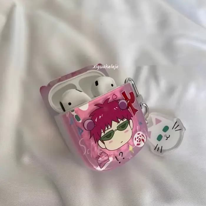 Anime Saiki Kusuo périphérique créatif Apple sans fil Bluetooth Airpods Pro génération 1 étui pour casque génération 2 génération 3