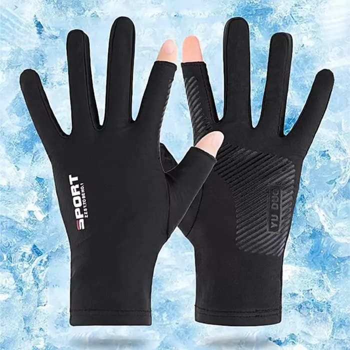 1 paire de gants de moto respirants en soie glacée