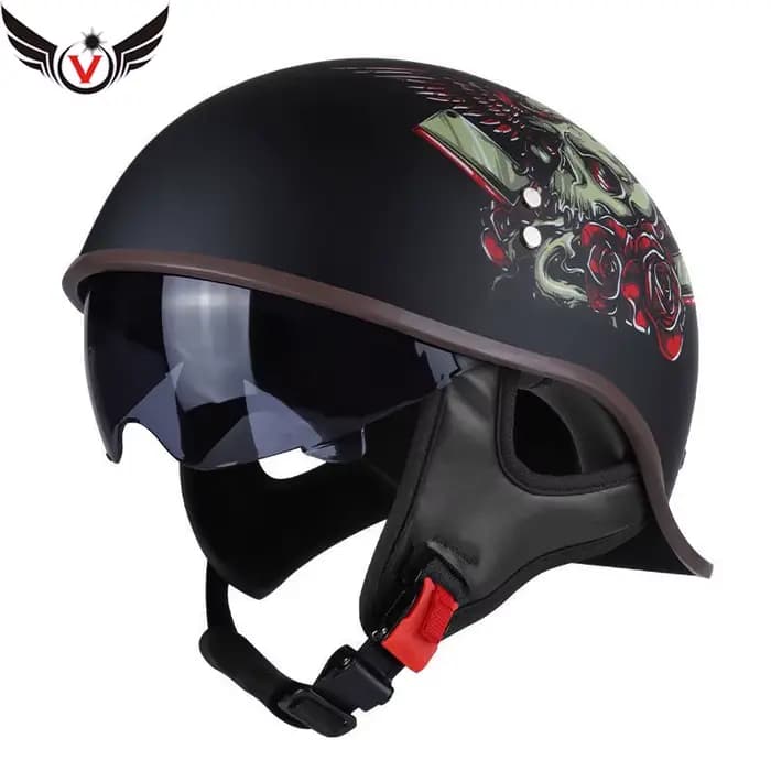AD rétro Moto demi casque quatre saisons pour Harley