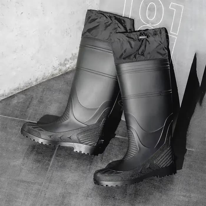 Bottes de pluie montantes noires pour hommes
