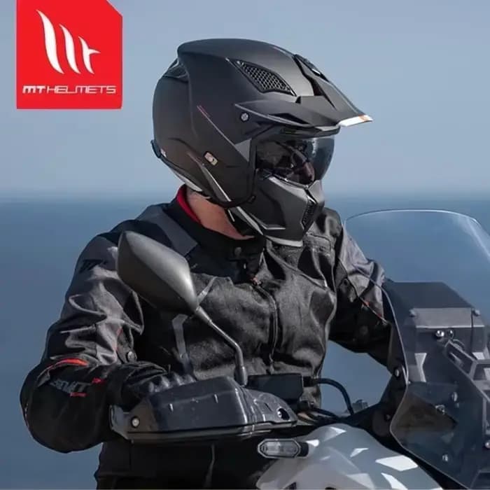 MT STREETFIGHTER Moto tout-terrain casque Anti-éblouissement cadeau lentille noire Motocross Capacete hommes ATV Moular