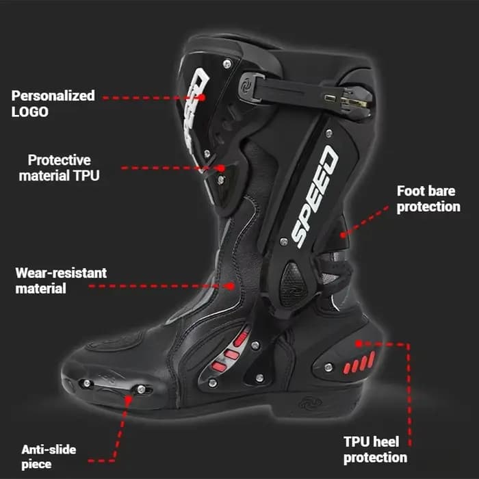 Motocross été tout terrain respirant hydrofuge bottes tout-terrain anti-dérapant équipement d'équitation