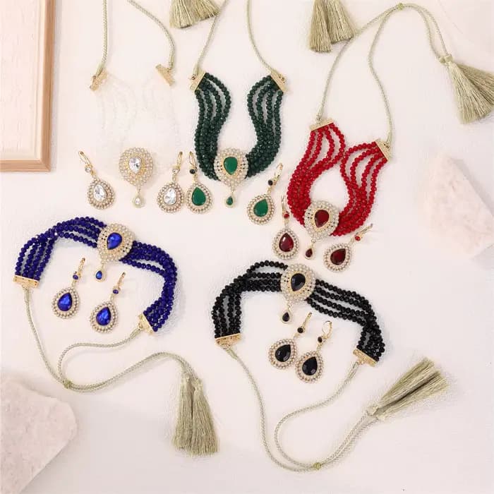 Ensemble de bijoux à la mode pour femmes marocaines – Accessoires traditionnels luxueux pour les fêtes de mariage et les cadeaux de vacances