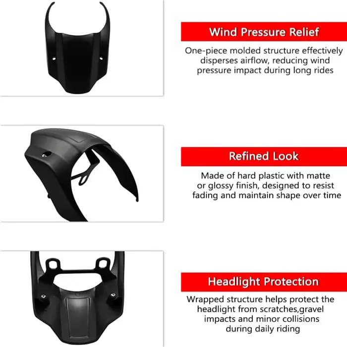 Accessoires de moto, couvercle de carénage de phare noir adapté pour Harley Softail Breakout FXBR FXBRS 2018 - 2020 2021 2022 2023