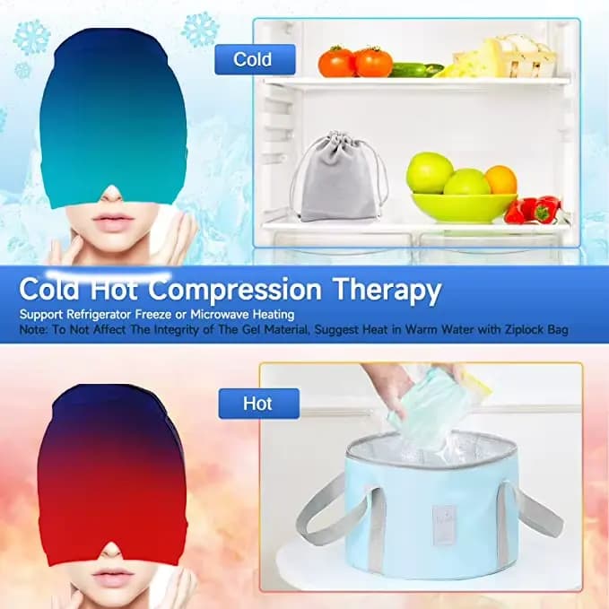 Casquette de glace en Gel pour Migraine