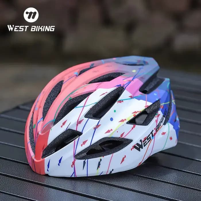 WEST BIKING-Casque de vélo léger intégré pour femme