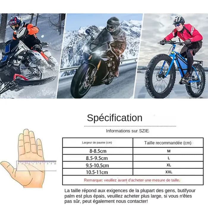 Gant de Moto Imperméable pour Homme