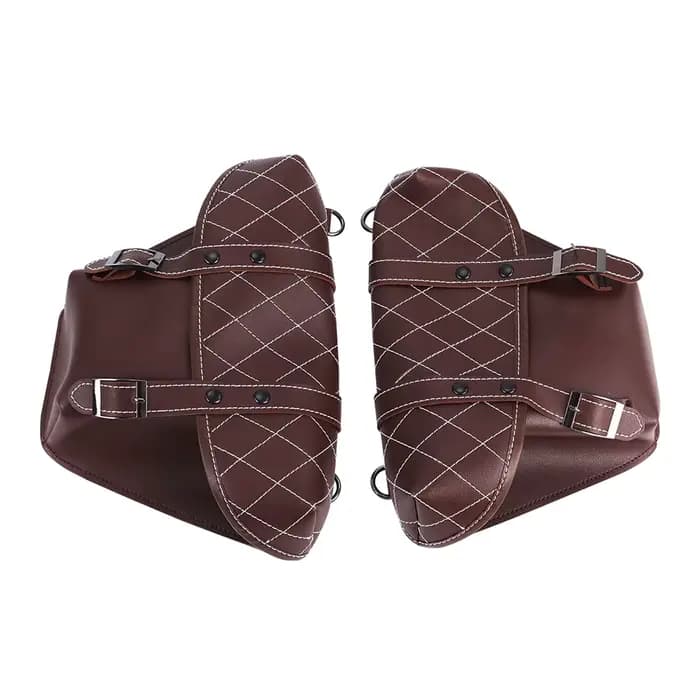 Sacoches de moto classiques en cuir PU pour Honda