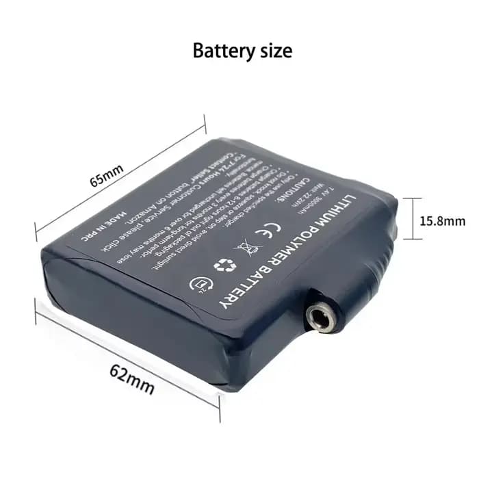 Batterie pour gants chauffants 7.4V 3000mah pour l'hiver en plein air