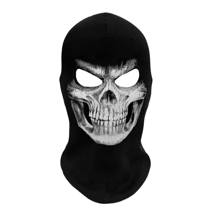 Cagoule de moto à imprimé crâne pour homme