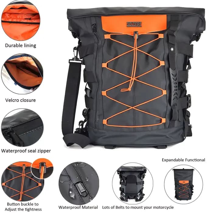 Sac à Dos de Voyage Étanche Universel pour Moto