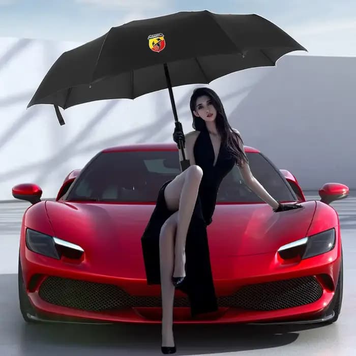 Parapluie pliable Compact entièrement automatique, accessoires de voiture personnalisés pour Abbas Abarth Fiat Punto124/125/500 Stilo Ducato