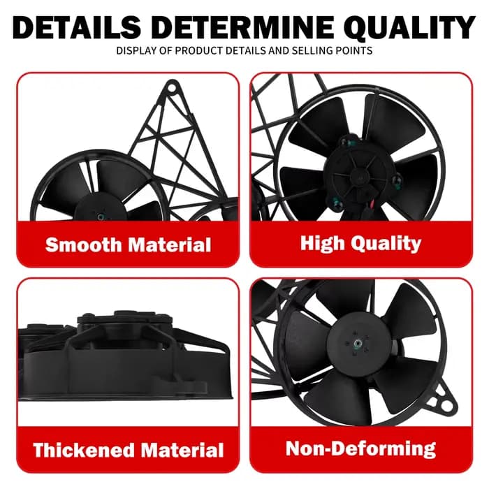Ventilateur de refroidissement de radiateur de moto