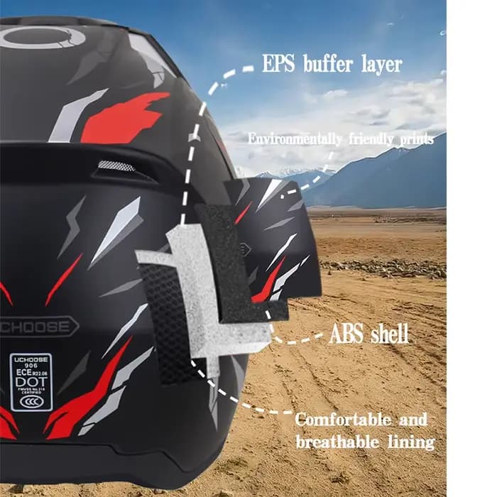 906-casque tout-terrain pour moto