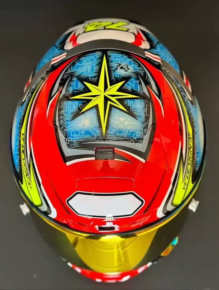 Casque De moto intégral X14 rouge daijiro équitation
