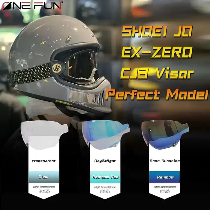 Visière de casque JO pour SHOEI CJ3 JO EX-Zero