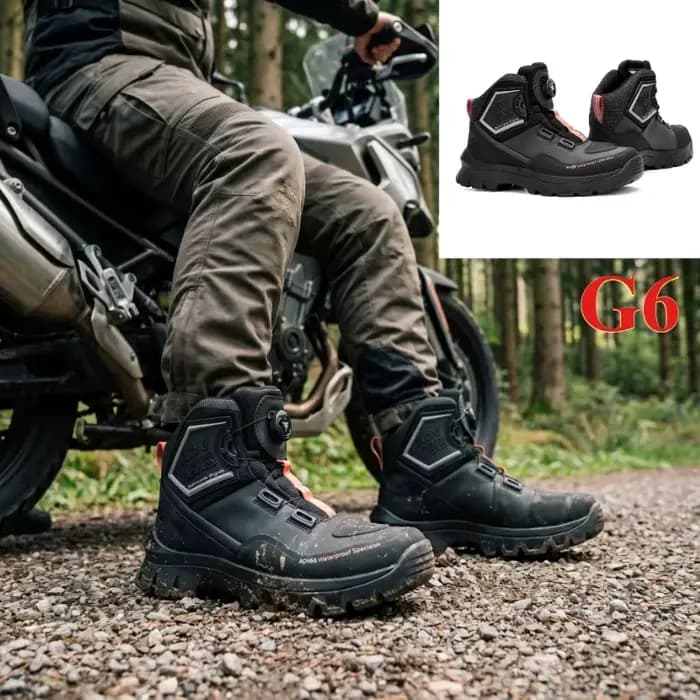 Bottes de moto TR G6 antidérapantes et coupe-vent pour hommes