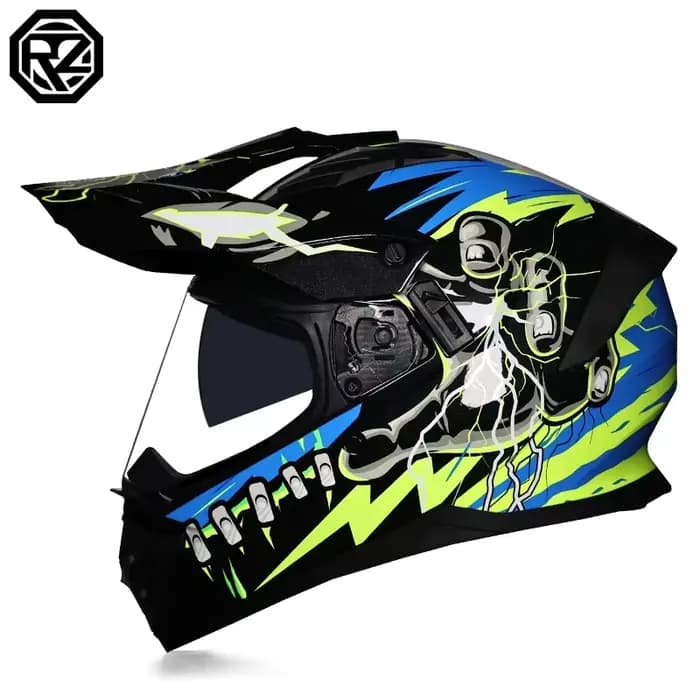 Casque de moto tout-terrain ORZ avec visière