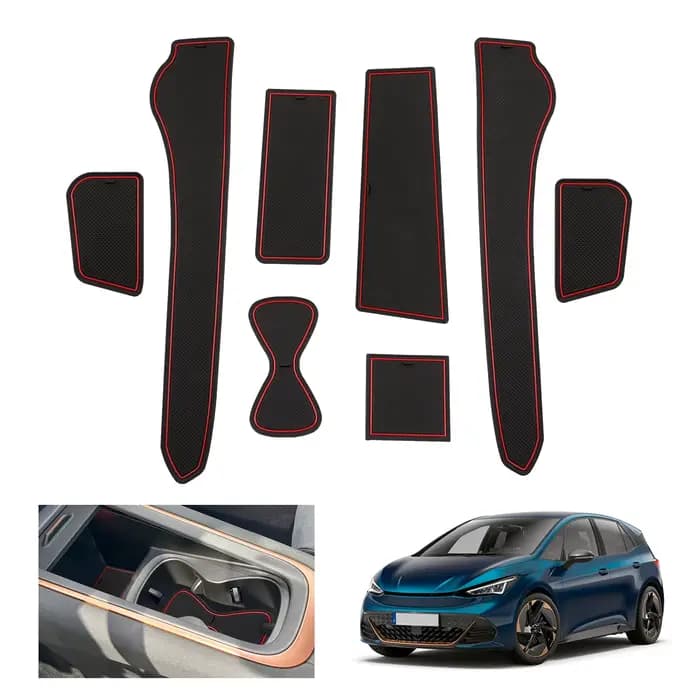 RUIYA pour Seat Cupra Born 2022 2023 2024 Tapis de Porte de Voiture Anti-dérapant Tapis de Fente Auto Intérieur Cupra Born Accessoires 2023es Born, 2022, 2023, 2024