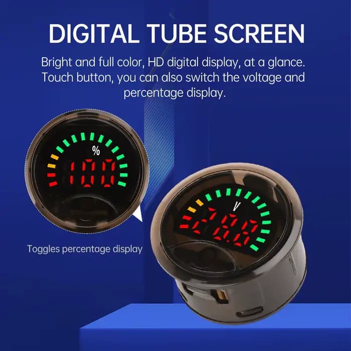 Voltmètre circulaire à affichage numérique LED