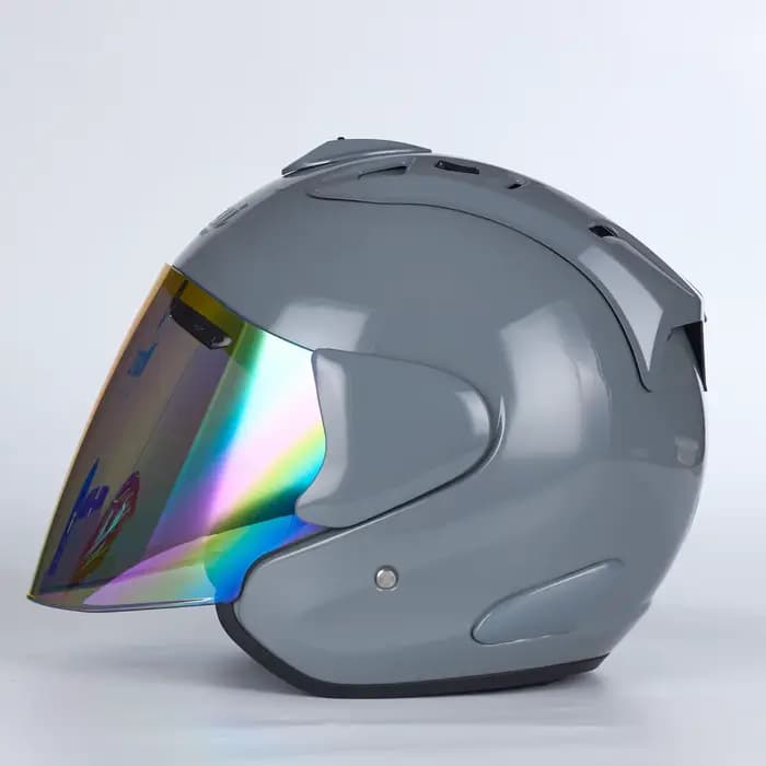 Gris demi-casque hommes et femmes moto tout-terrain casque d'été Cross Casco Capacete