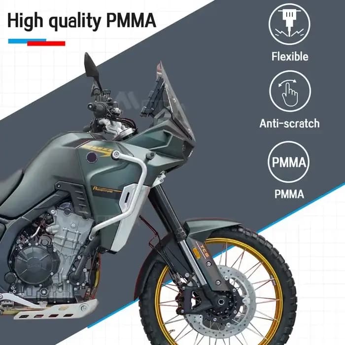 KY800X accessoire moto avec pare-brise surélevé adapté au rallye Colonial Kove 800X KY