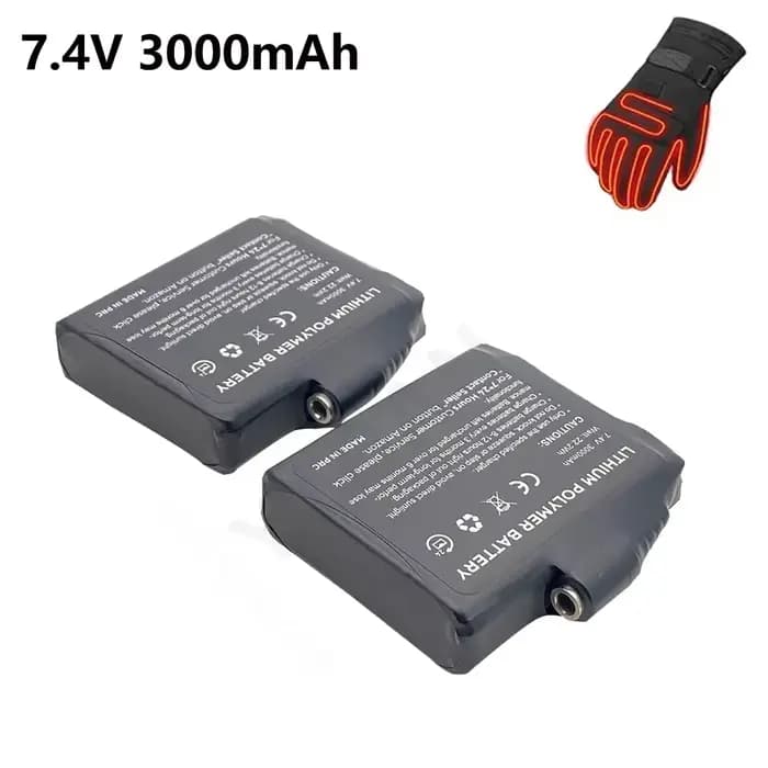 Batterie pour gants chauffants 7.4V 3000mah pour l'hiver en plein air