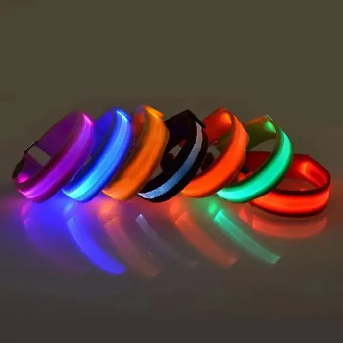 Brassard de course de nuit lumière LED Sports de plein air USB Rechargeable ceinture de sécurité bras jambe