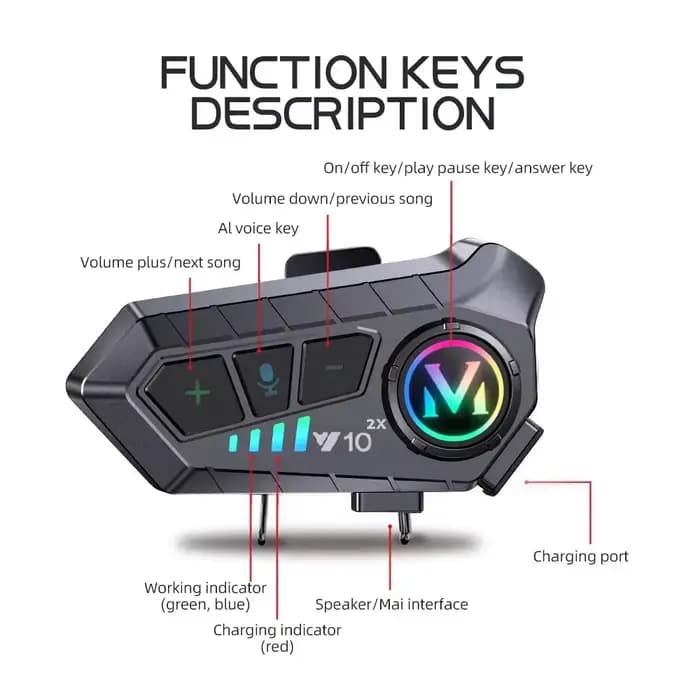 Interphone Bluetooth pour moto