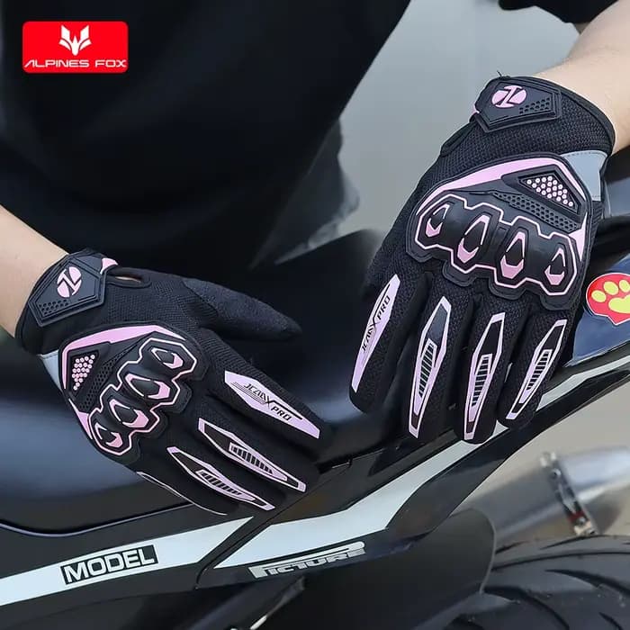 Hommes été nouveau or gants de Moto femmes respirant