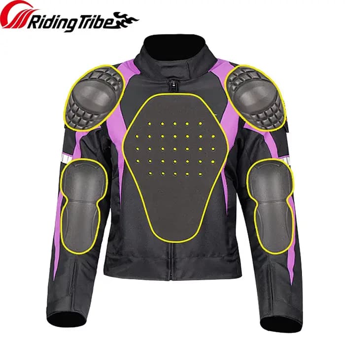 Femme moto veste d'hiver thermique coupe-vent vêtements corps équitation manteau de sécurité coussinets de protection intégrés et doublure chaude JK-64