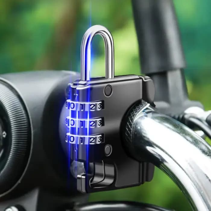 Serrure à combinaison antivol pour casque de moto