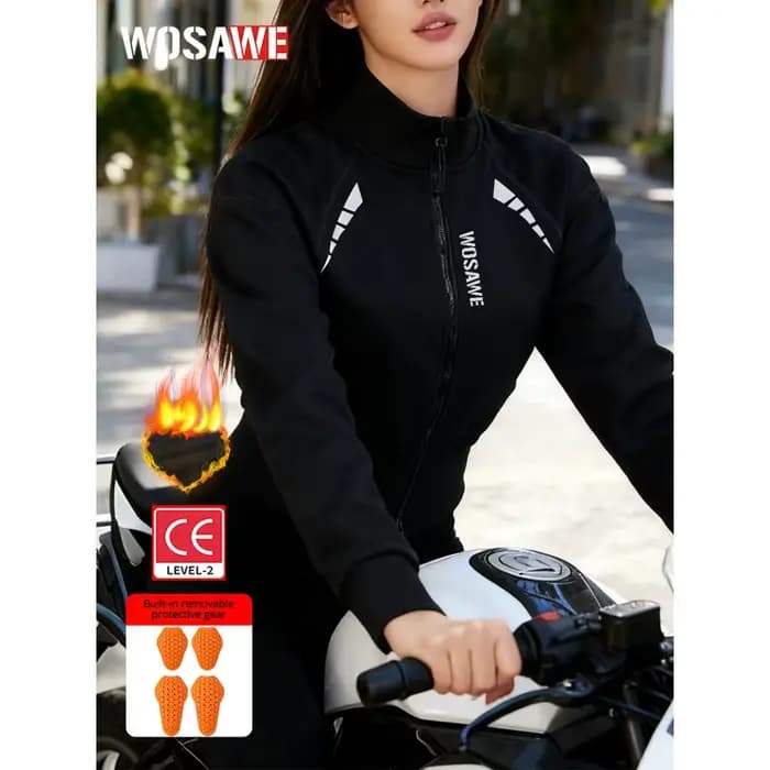 WOSAWE CE niveau 2 femmes veste de Moto hiver Sexy garder au chaud réfléchissant