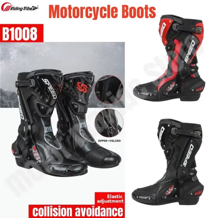 Chaussures d'équitation de moto anti-collision