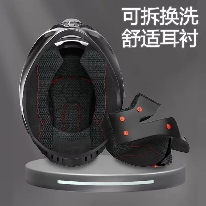 Casque de moto intégral à double visière