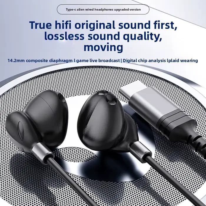 Pour Samsung casque filaire HiFi 9D son Surround avec contrôle par fil Type C 3.5mm écouteurs de musique pour Galaxy S25 24 Ultra A54 A53
