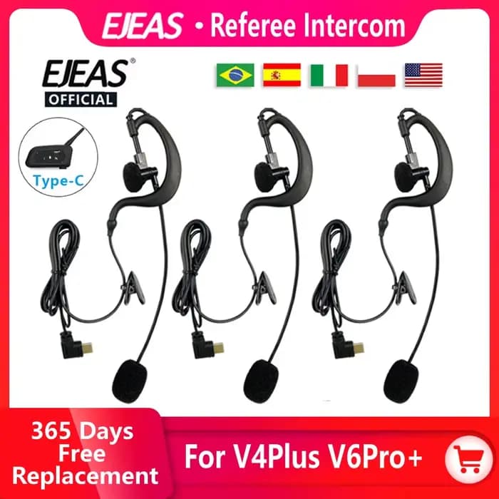 Casque compatible avec les casques de moto EJEAS V4C Plus/V6C Pro+/V4 Plus/V6 Pro+