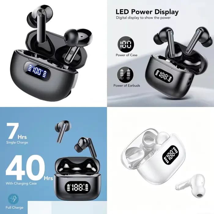 Écouteurs sans fil pour iPhone Android avec écran LED, écouteurs TWS stéréo, étanches IP7, pour les voyages, les affaires, casque de haute qualité