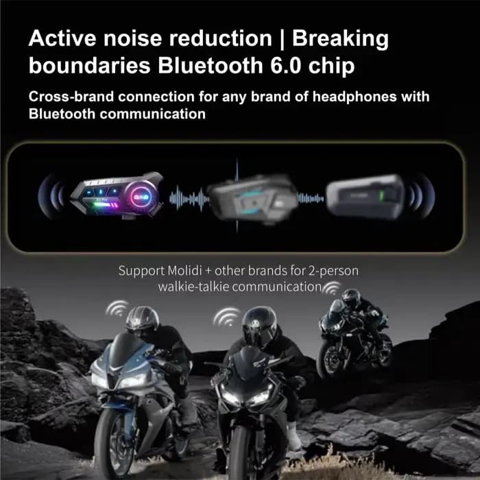 Casque de moto X3 Pro avec casque Bluetooth BT6.0