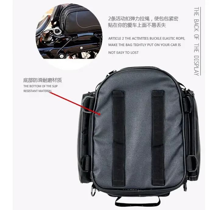 Sac de motard de voyage étanche en cuir PU pour moto
