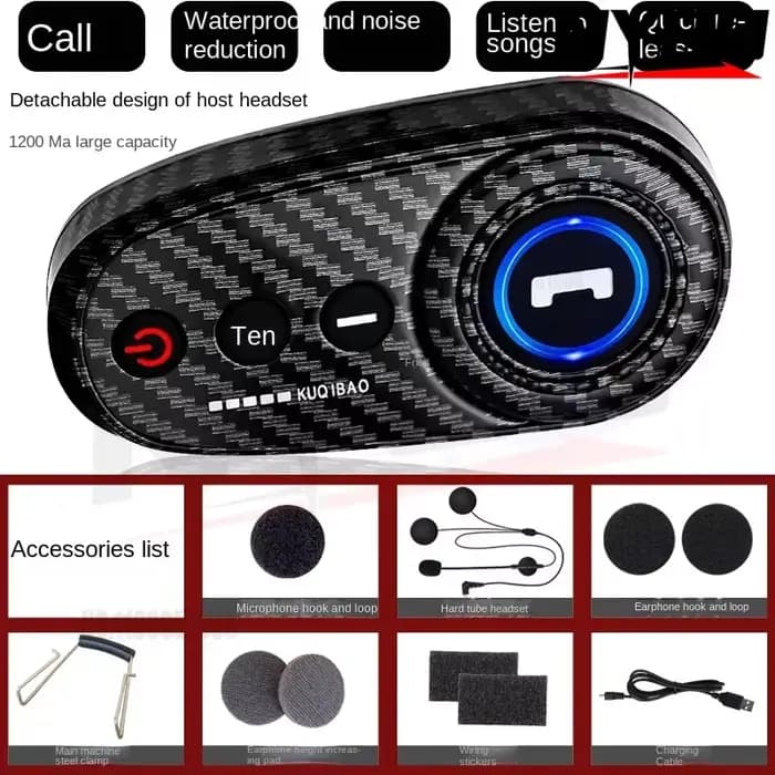 Casque de moto à motif en fibre de carbone