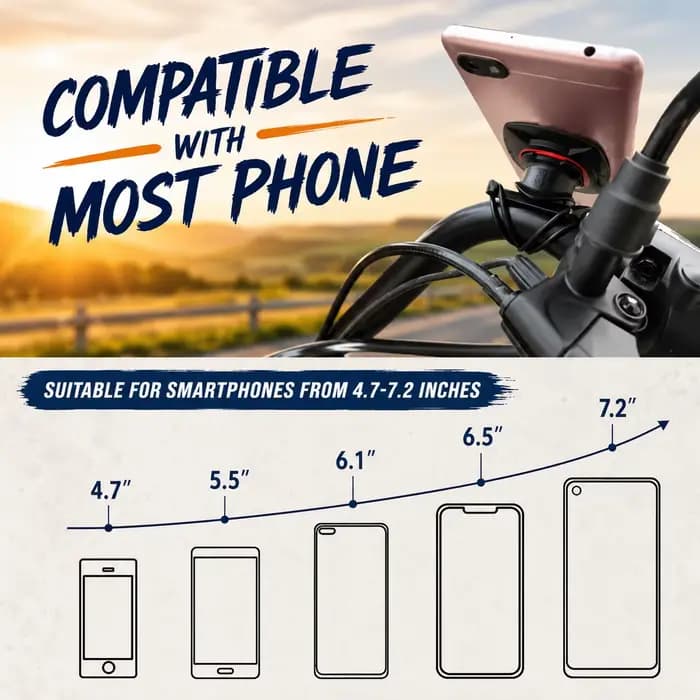 Support de téléphone réglable pour moto