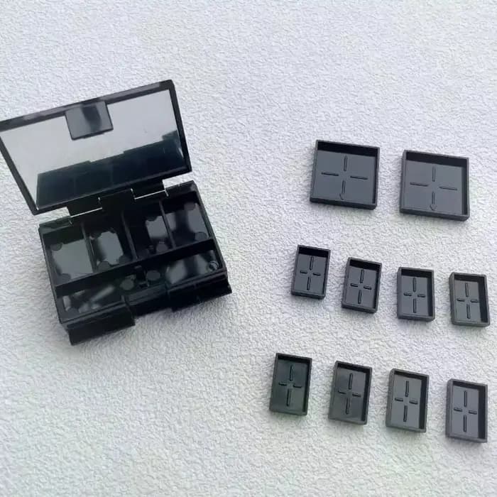 Mini palette de maquillage portable pliable, palette combinée pour fards à paupières, rouge à lèvres, blush, boîte d'emballage vide, palette cosmétique