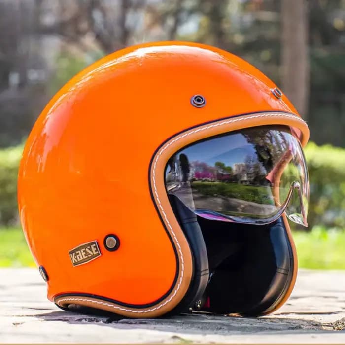 Casque Jet DOT casque ouvert pour hommes femmes rétro 3/4 casques De Moto Vintage café Racer demi-visage casque Capacete De Moto